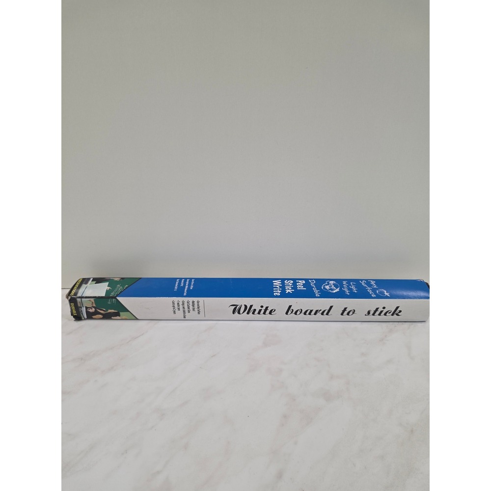Office Teacher Academic Whiteboard Sticker Peel Stick Roll  White 18x78in